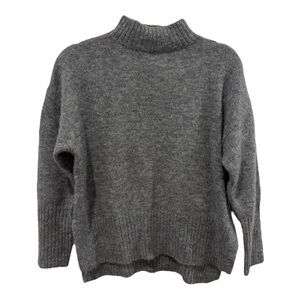 NWT PACAS Baby Alpaca Wool and Merino Wool Blend Sweater Charcoal Grey Women’s S